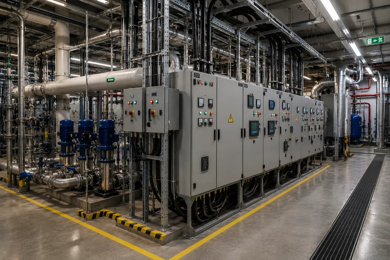MEP installation representing Aali Services mechanical, electrical and plumbing engineering work